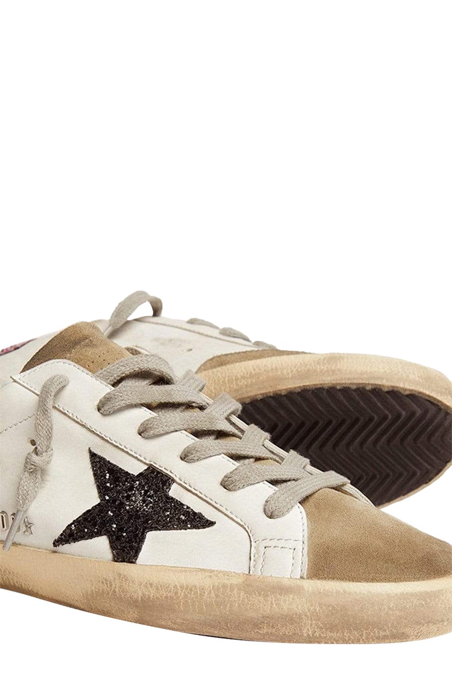 GOLDEN GOOSE-Super-Star Leather Suede Toe Sneaker-