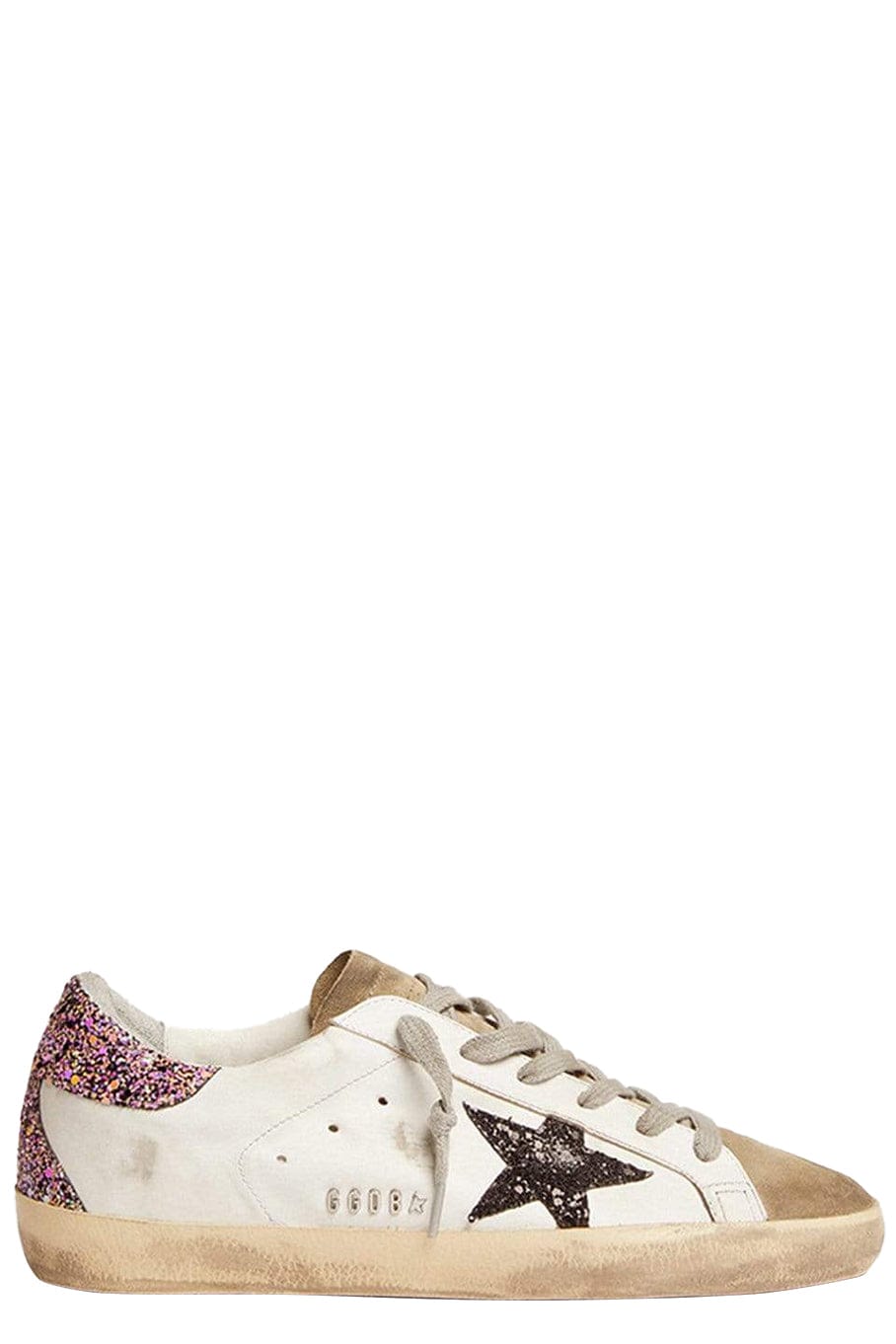 GOLDEN GOOSE-Super-Star Leather Suede Toe Sneaker-