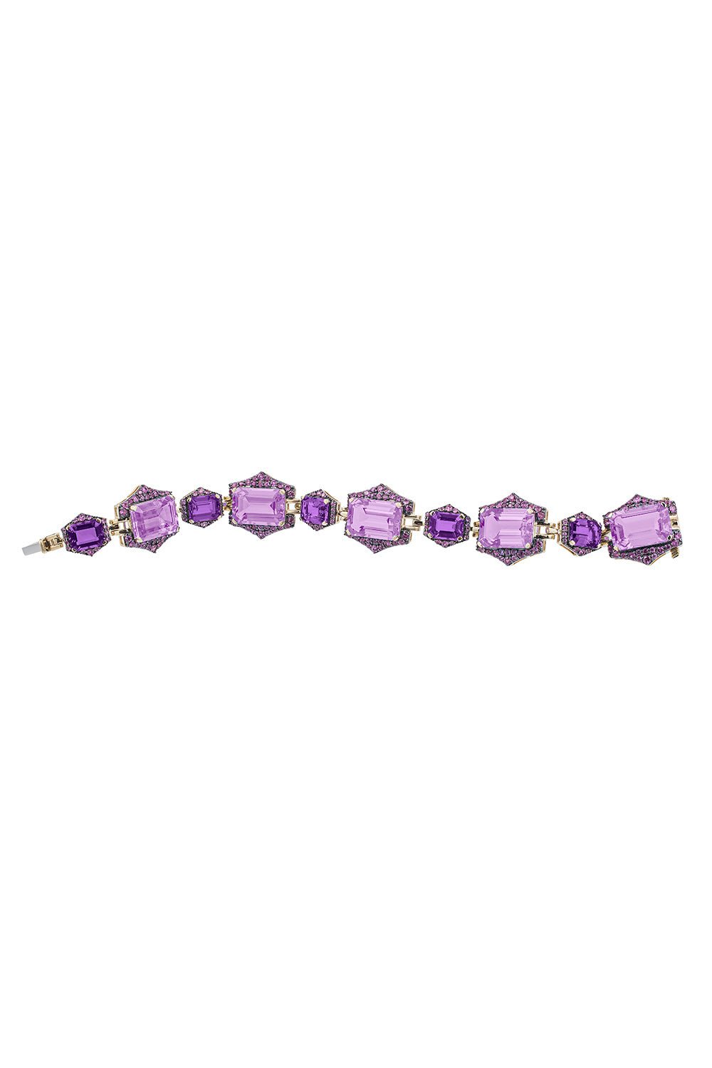 GOSHWARA-Amethyst Pink Sapphire Bracelet-YELLOW GOLD
