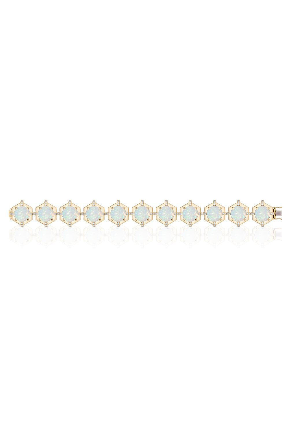 Opal Round Medallion G-One Bracelet-YELLOW GOLD-JEWELRYFINE JEWELBRACELET O-GOSHWARA