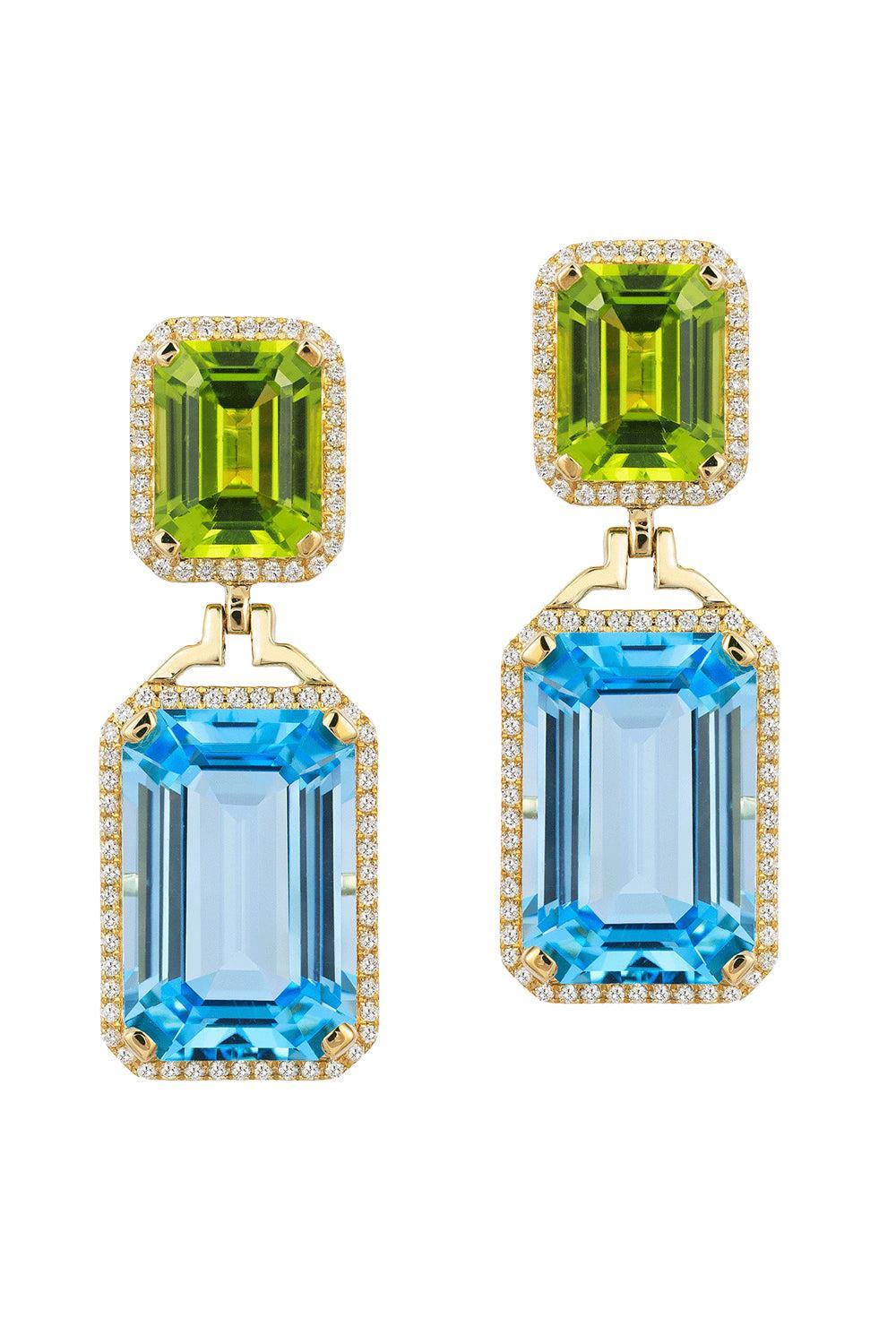 Topaz Peridot Gossip Earrings-YELLOW GOLD-JEWELRYFINE JEWELEARRING-GOSHWARA