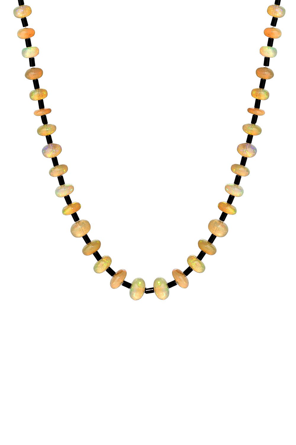 GOSHWARA-Opal Onyx Tumble Necklace-YELLOW GOLD