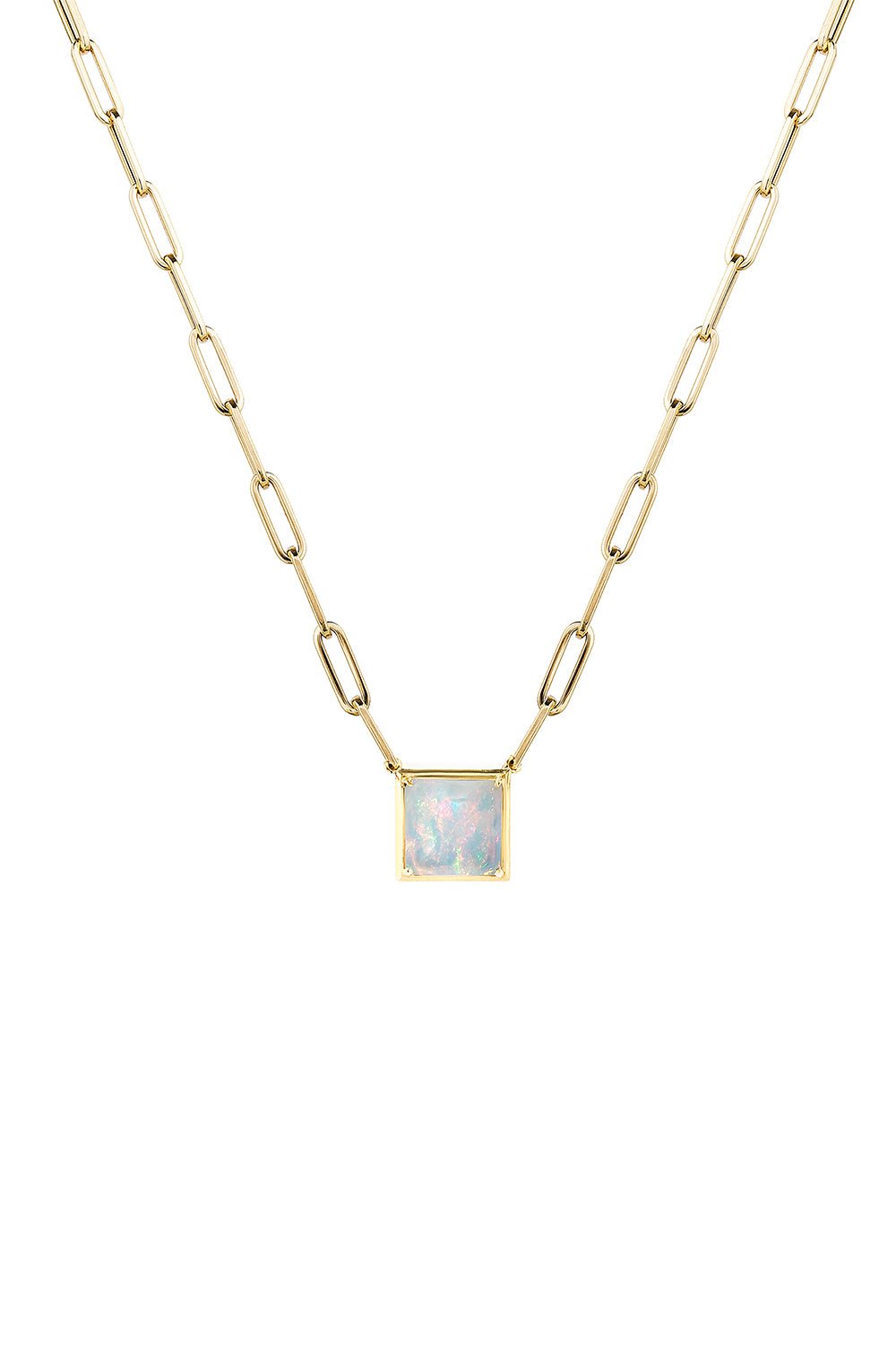 GOSHWARA-G-One Opal Pendant Necklace-YELLOW GOLD