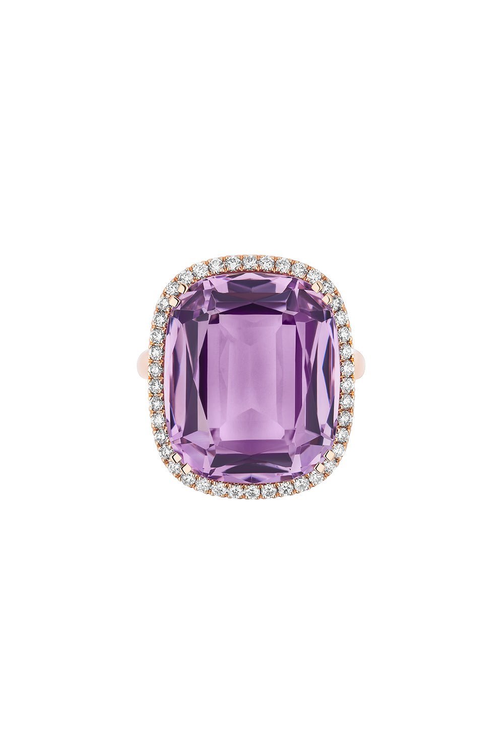GOSHWARA-Gossip Lavender Amethyst Diamond Ring-ROSE GOLD