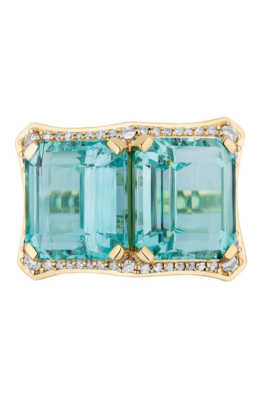 Emerald Twin G-One Ring-YELLOW GOLD-6.5-JEWELRYFINE JEWELRING-GOSHWARA