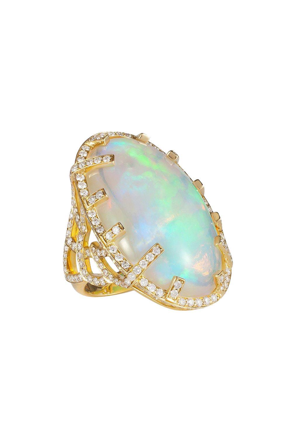 G-One Opal Diamond Ring-YELLOW GOLD-6.75-JEWELRYFINE JEWELRING-GOSHWARA