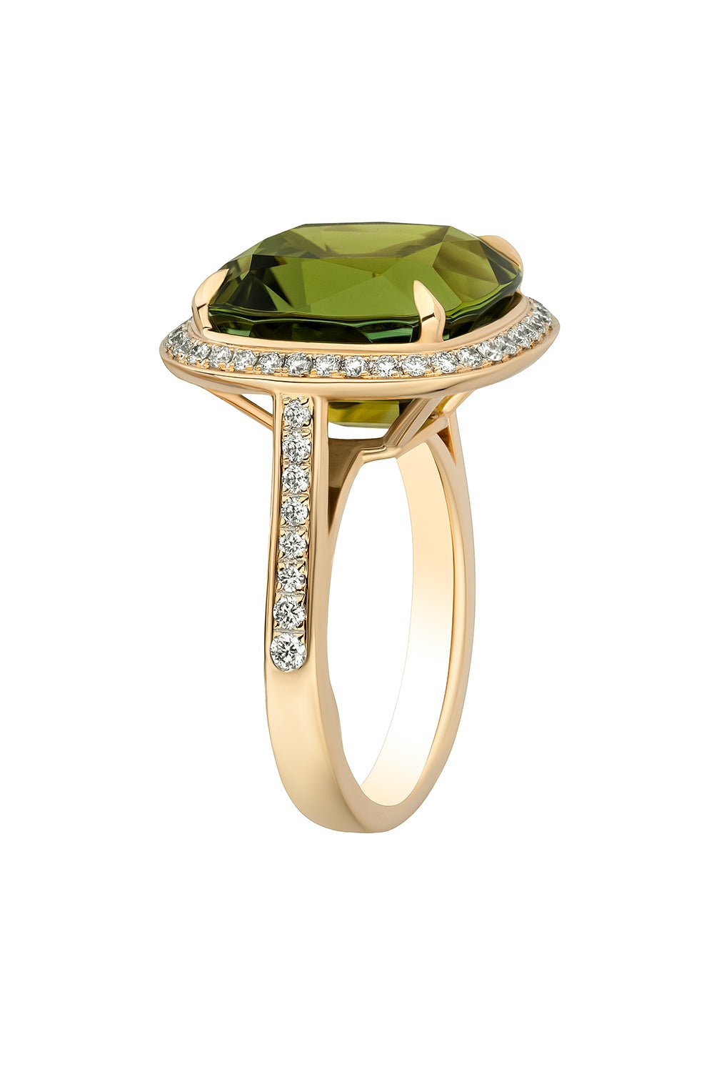 GOSHWARA-G-One Green Tourmaline Ring-YELLOW GOLD