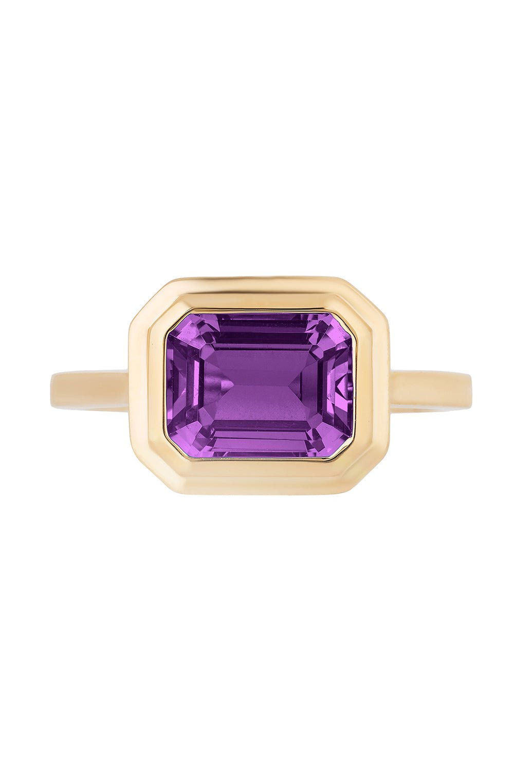 GOSHWARA-Manhattan Amethyst Ring-YELLOW GOLD