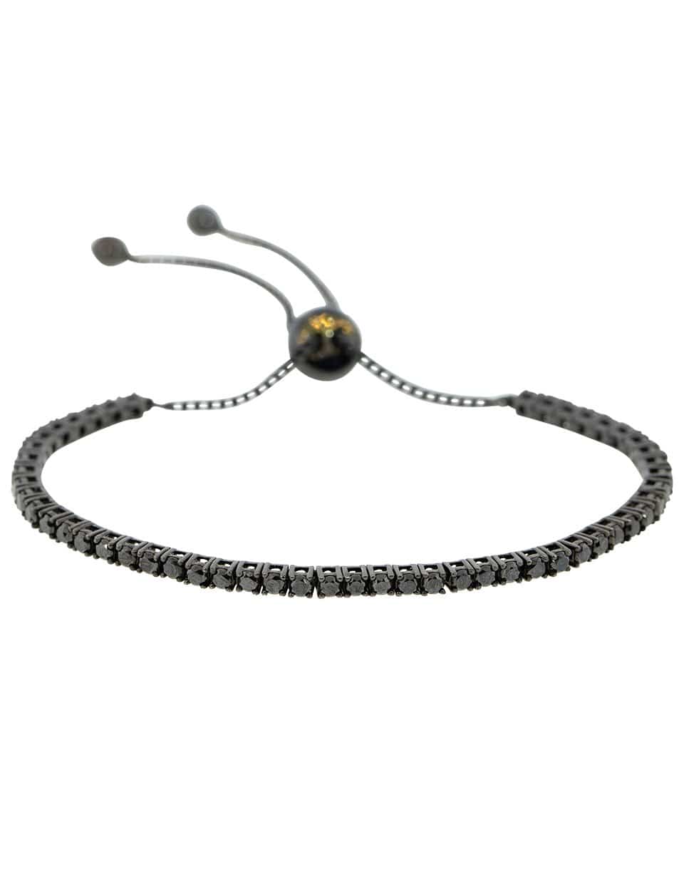 GRAZIELA-Black Diamond Bolo Bracelet-BLACK GOLD