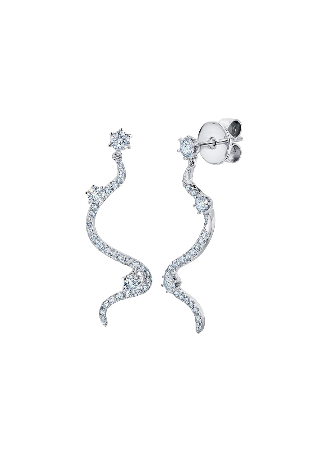 Diamond Drop Mega Swirl Earrings-WHITE GOLD-JEWELRYFINE JEWELEARRING-GRAZIELA