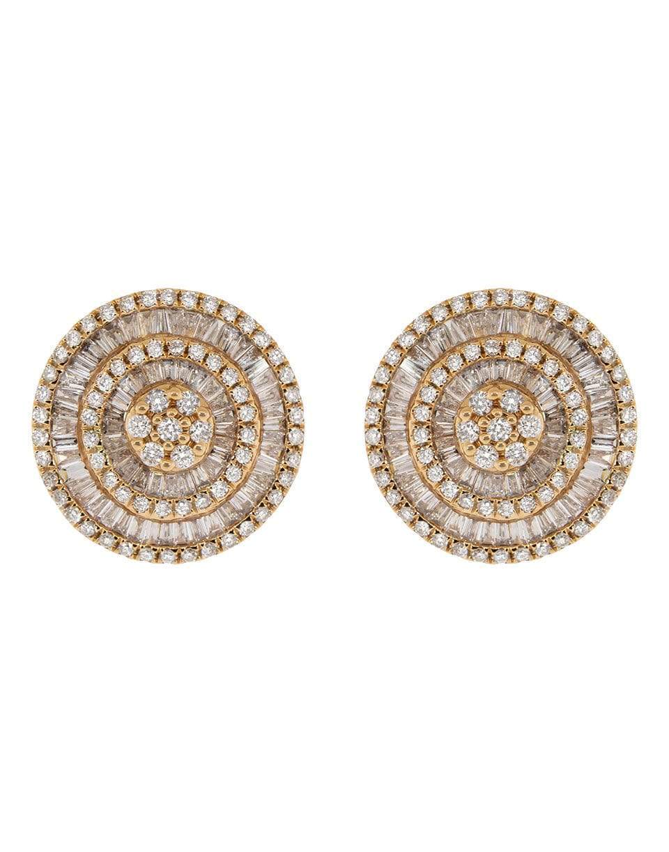 GRAZIELA-Large Diamond Pizza Earrings-ROSE GOLD