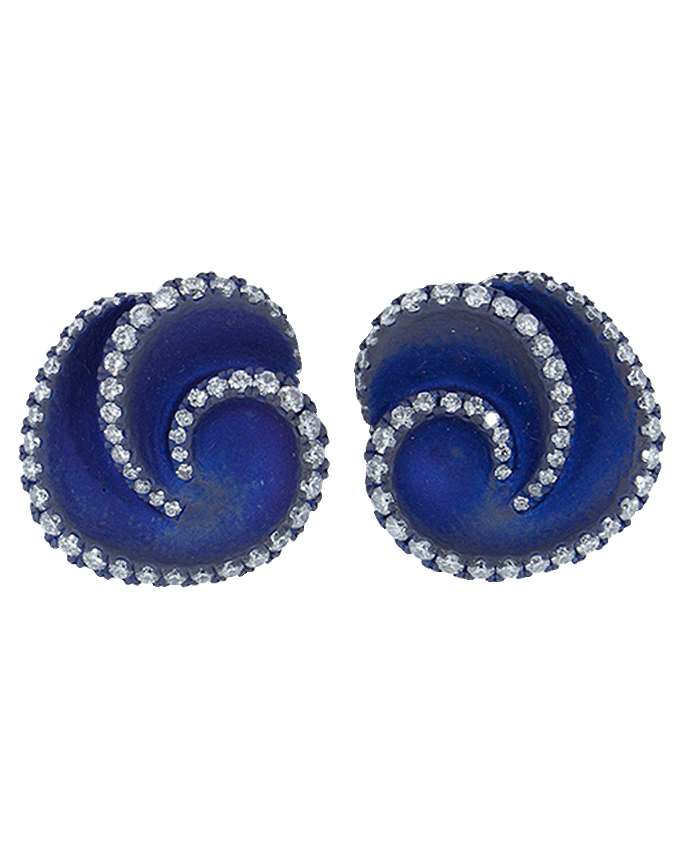 GRAZIELA-Diamond Swirl Stud Earrings-TITANIUM