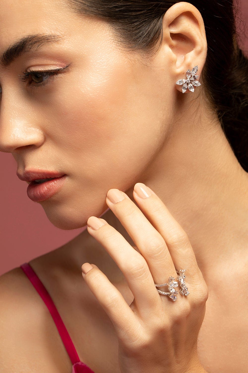 GRAZIELA-Diamond Marquise Ascension Earrings-WHITE GOLD