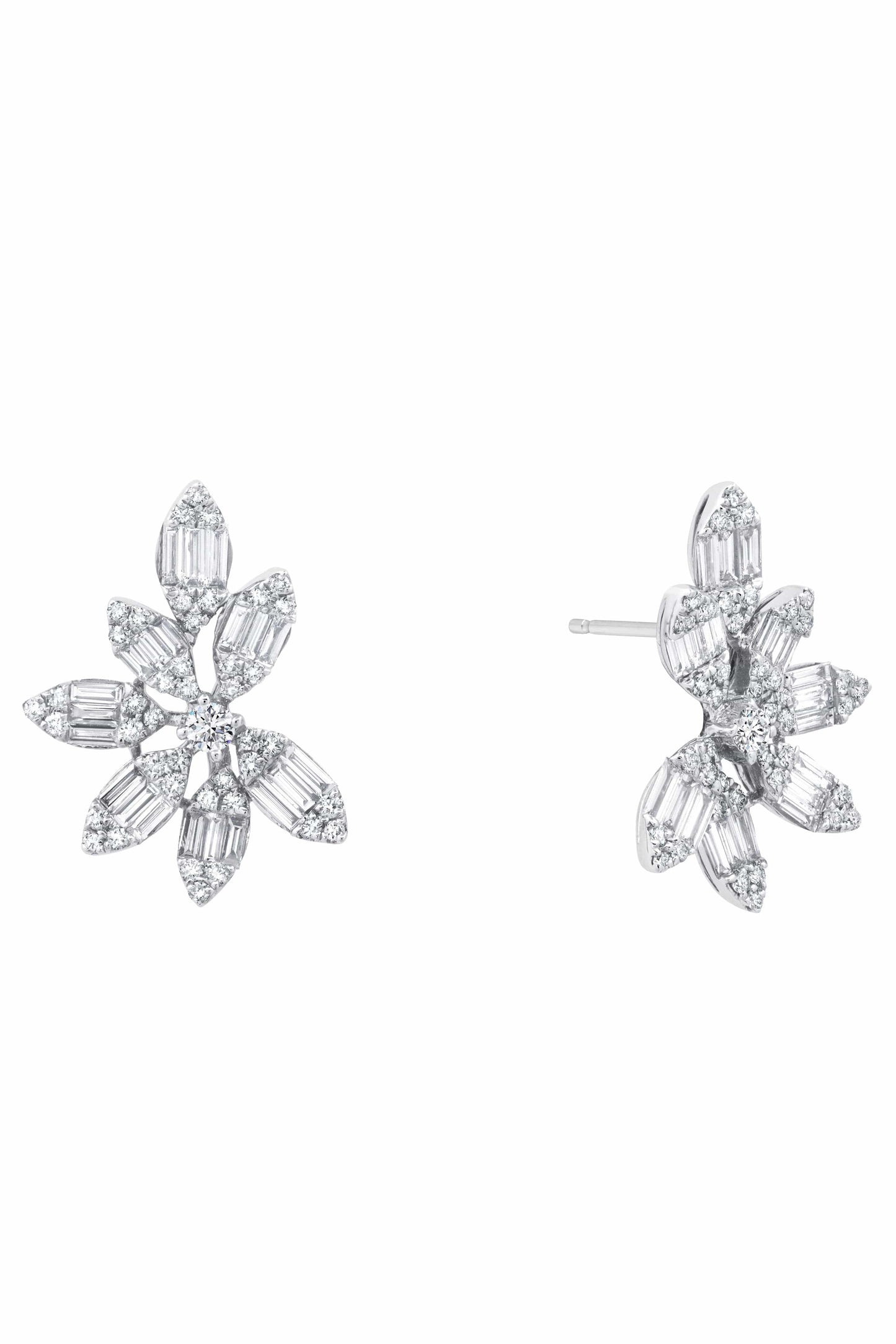GRAZIELA-Diamond Marquise Ascension Earrings-WHITE GOLD
