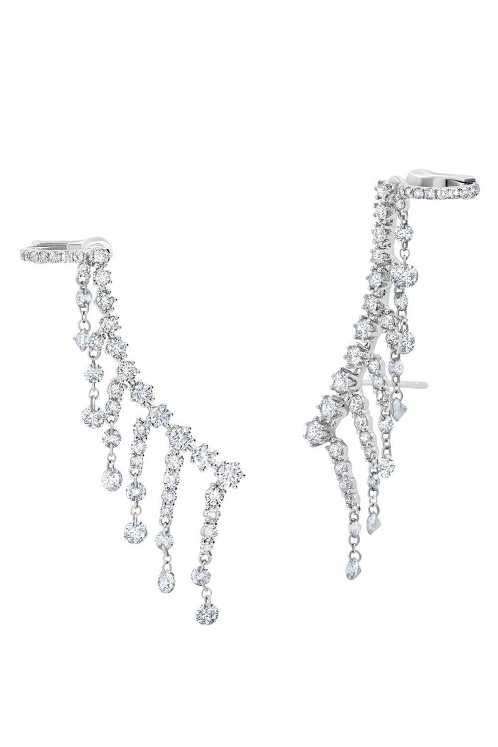 Floating Diamond Fringe Earclimbers
