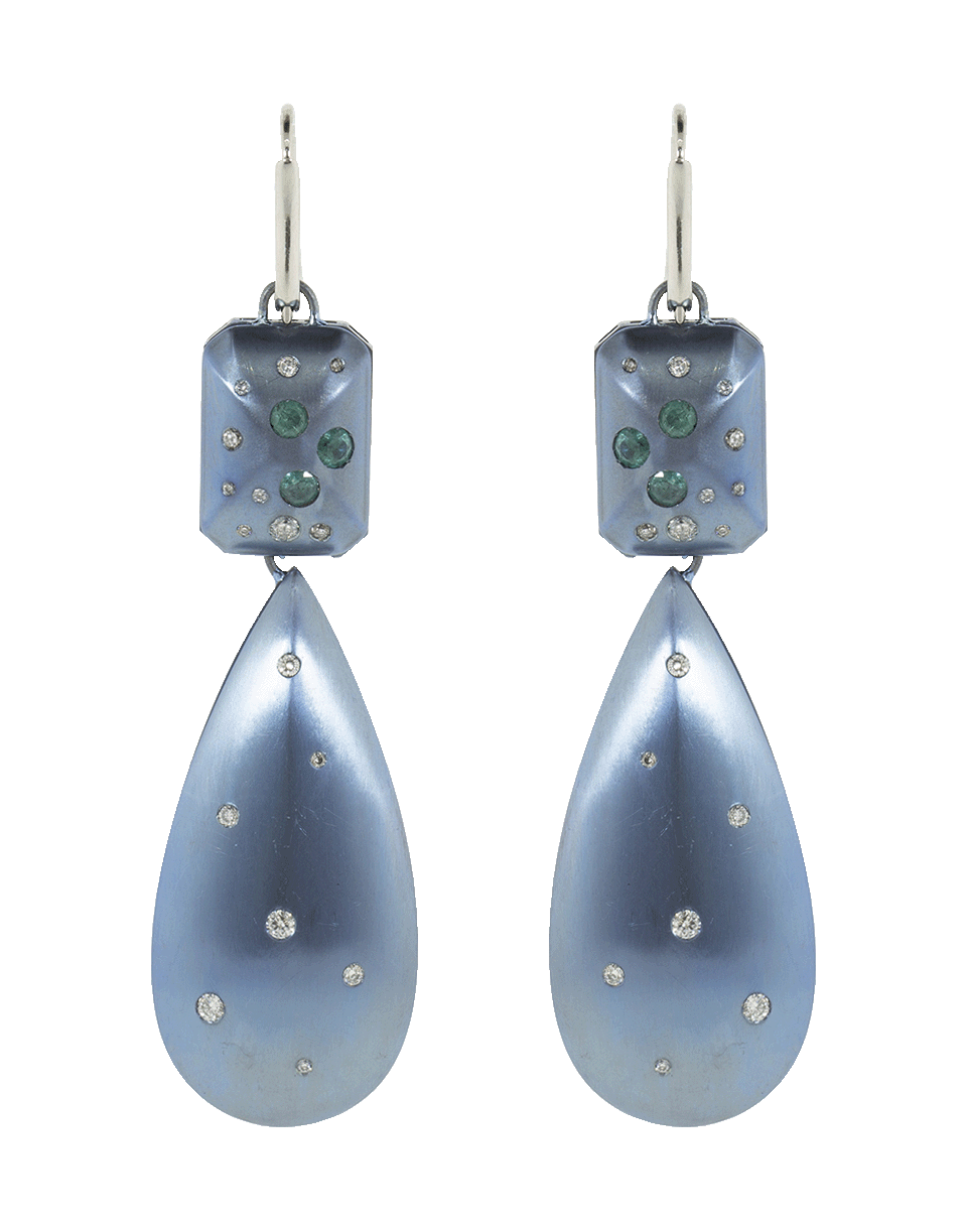 GRAZIELA-Indicolite Tourmaline Earrings-WHITE GOLD