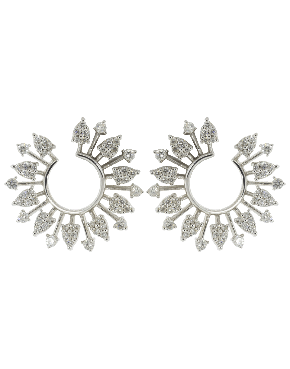 GRAZIELA-Natural Diamond Hoop Earrings-WHITE GOLD