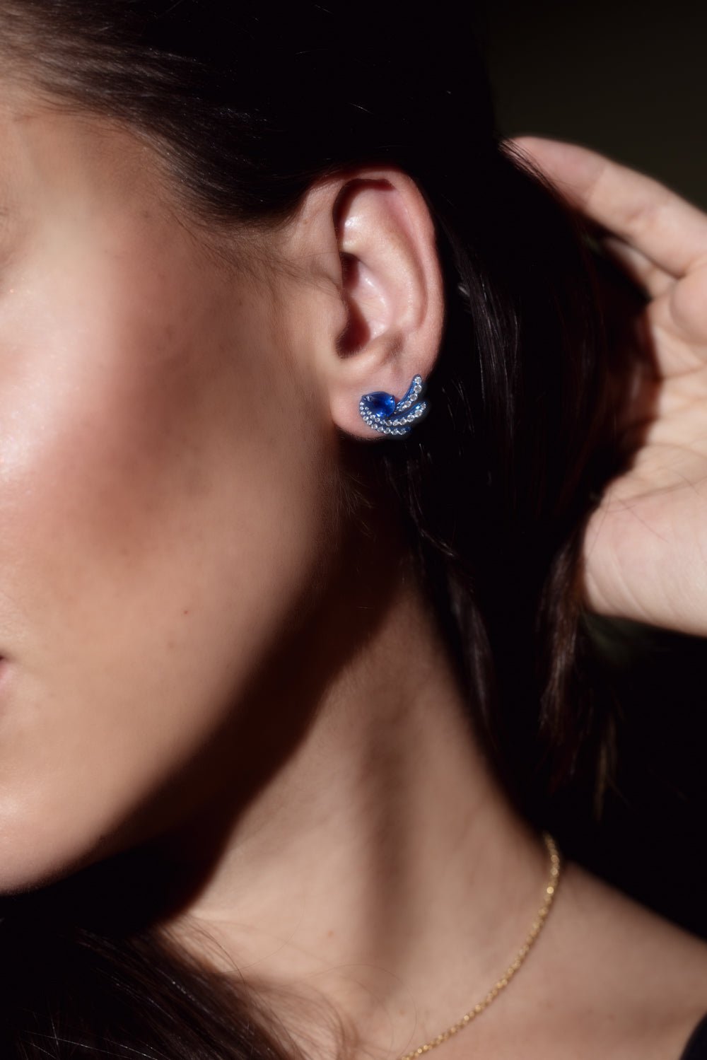 Rio Diamond Blue Rhodium Earrings JEWELRYFINE JEWELEARRING GRAZIELA   
