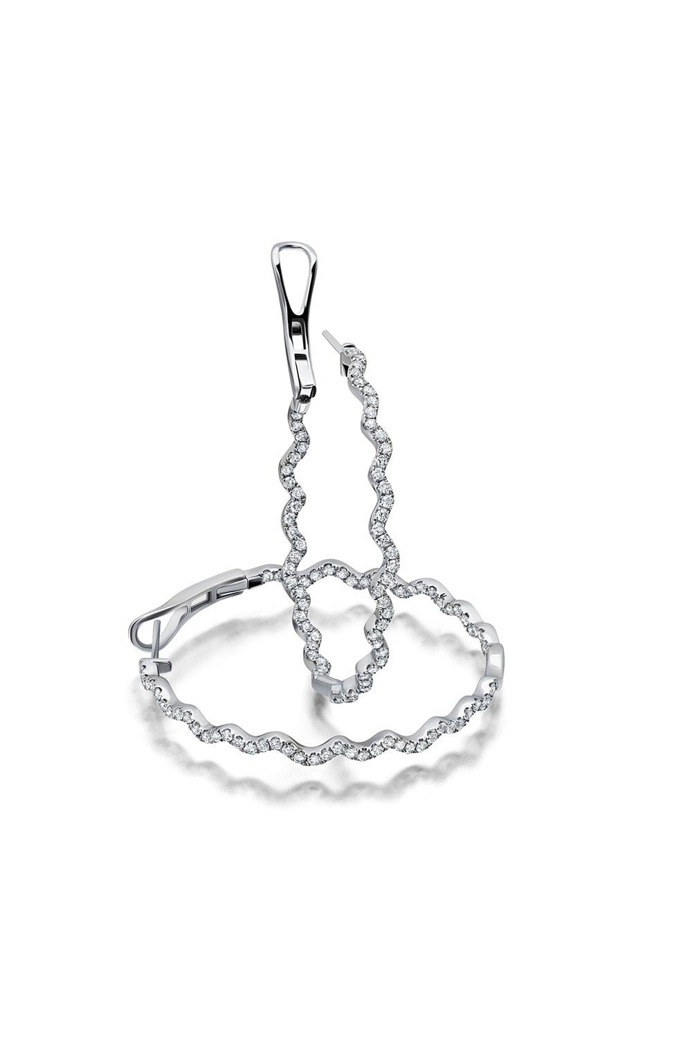 GRAZIELA-Rio Diamond Inside Outside Hoop Earrings-