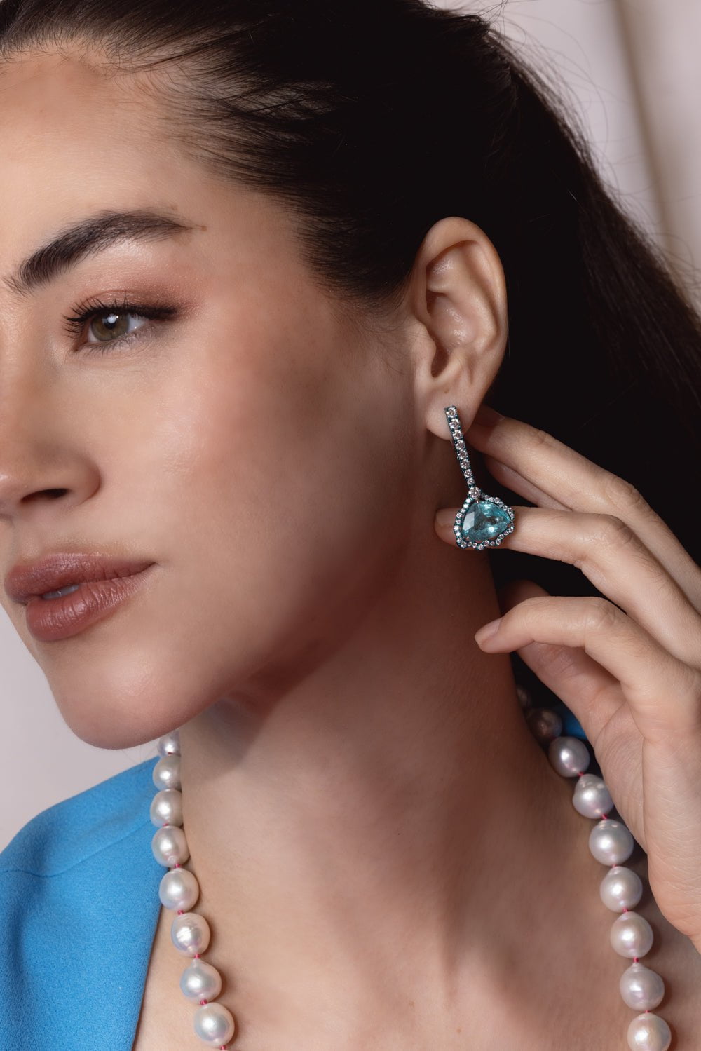 Paraiba Drop Earrings in 18k Gold with Diamonds – Simon G. Jewelry