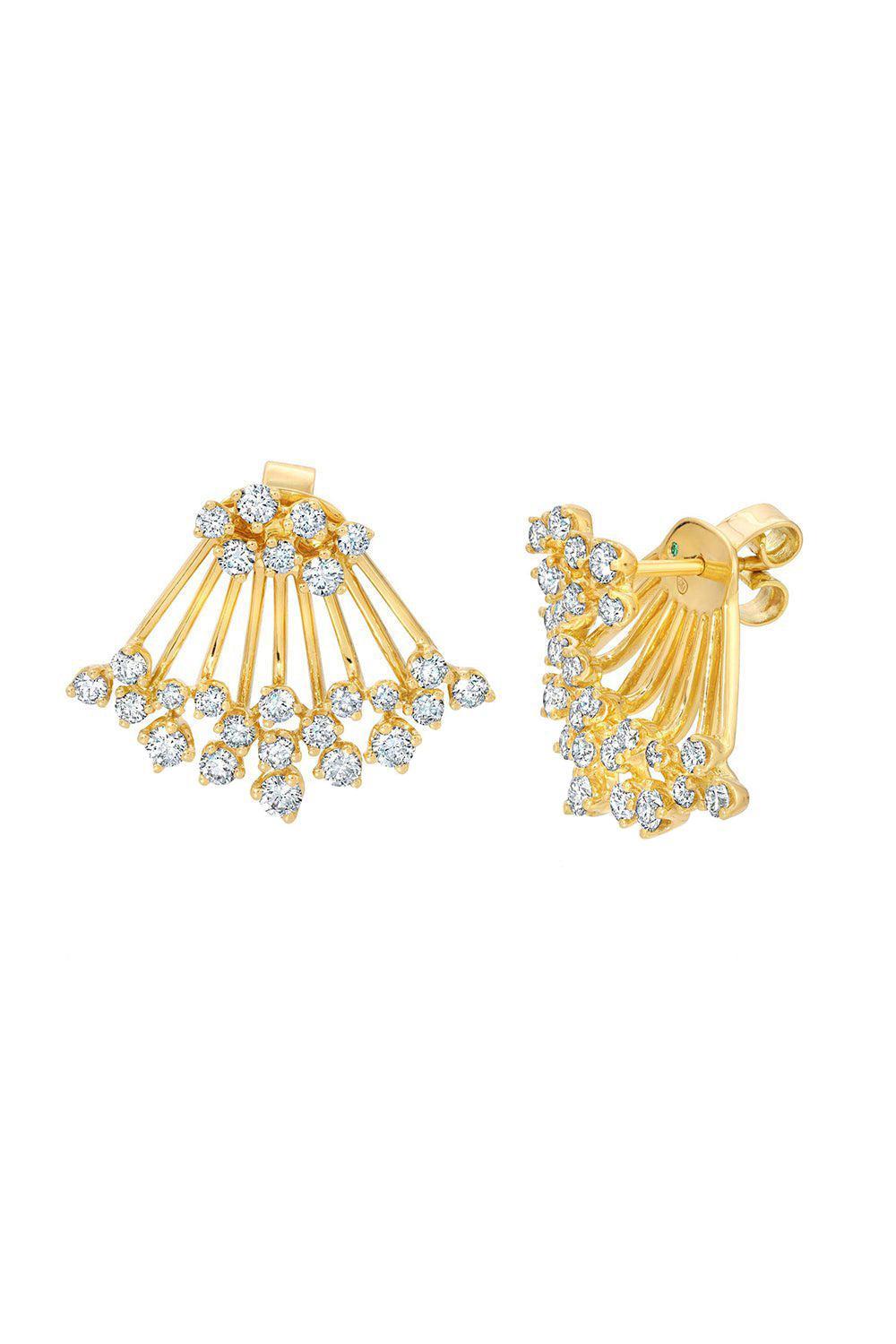 Diamond Açaí Earrings-YELLOW GOLD-JEWELRYFINE JEWELEARRING-GRAZIELA
