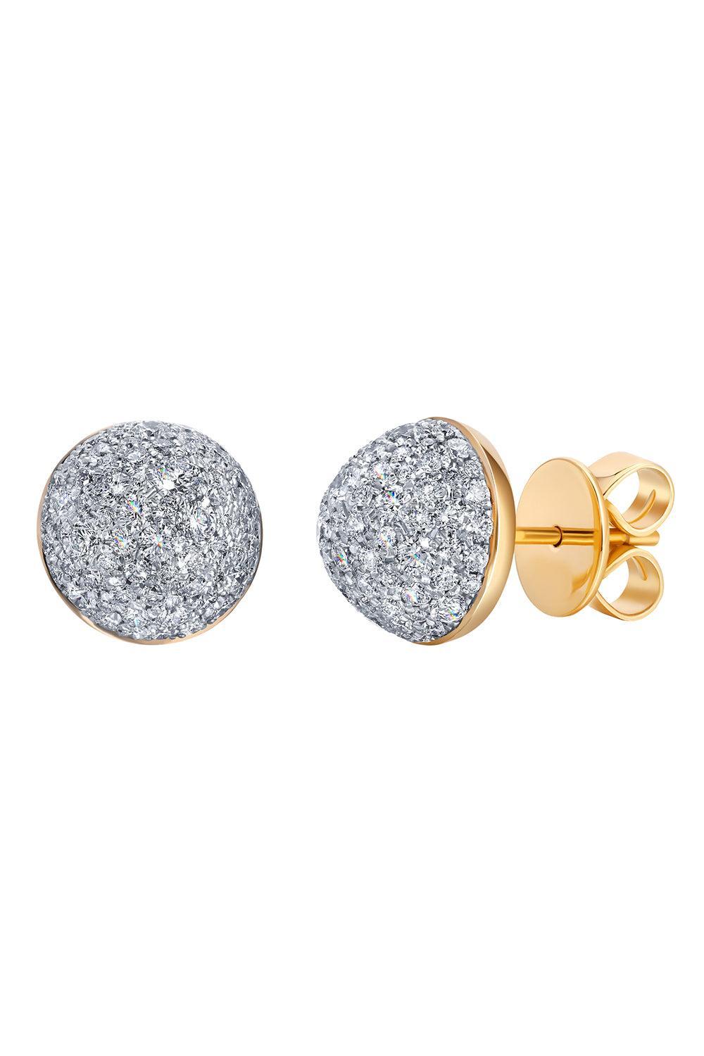 Diamond Large Bahia Stud Earrings-YELLOW GOLD-JEWELRYFINE JEWELEARRING-GRAZIELA