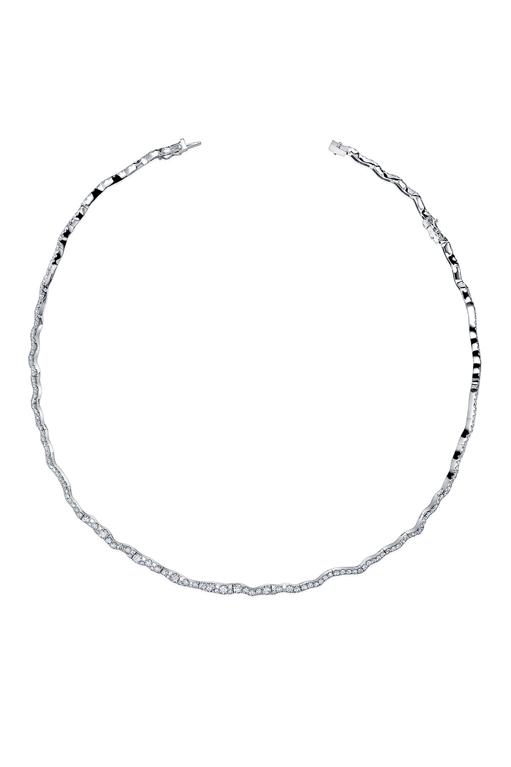 Diamond Rio Collar Necklace-WHITE GOLD-18-JEWELRYFINE JEWELNECKLACE O-GRAZIELA