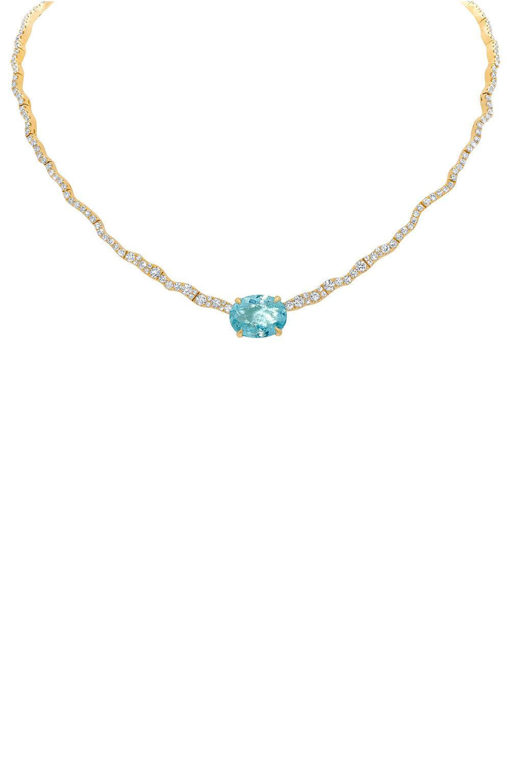 Paraiba Diamond Rio Necklace-YLLWGOLD-JEWELRYFINE JEWELNECKLACE O-GRAZIELA