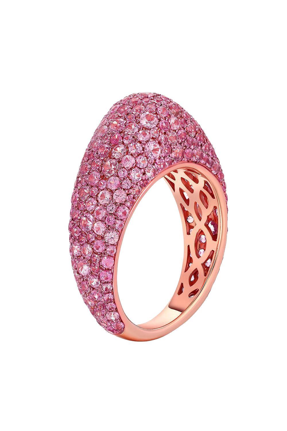 Pink Sapphire Bahia Ring-ROSE GOLD-7-JEWELRYFINE JEWELRING-GRAZIELA