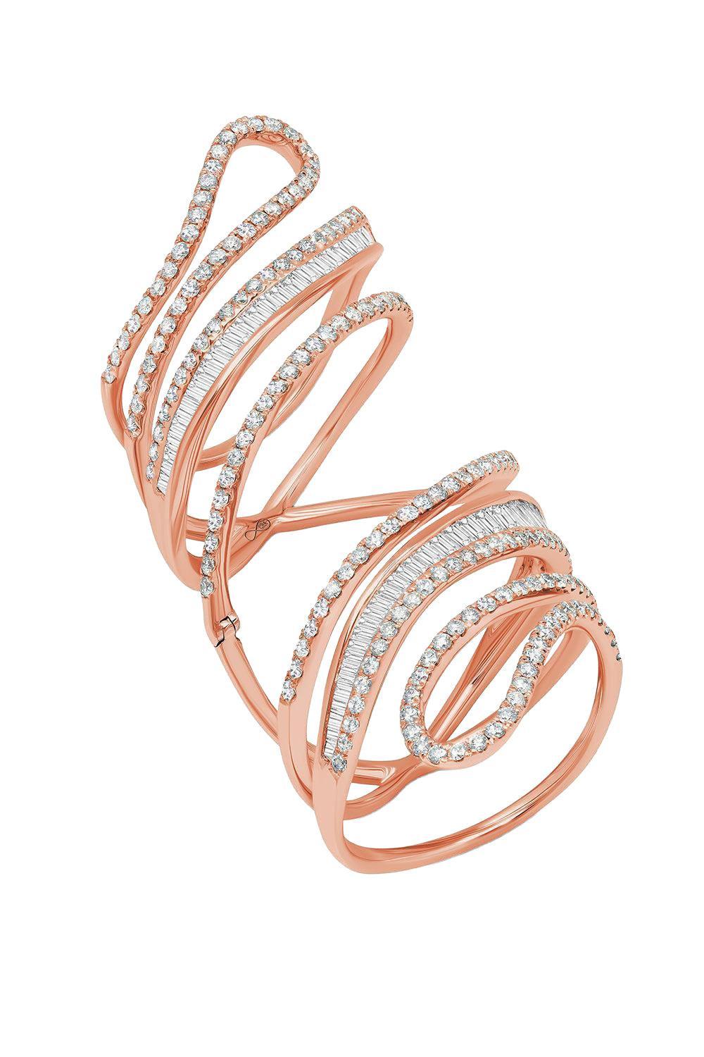 Hinged Diamond Paisley Ring-ROSE GOLD-7-JEWELRYFINE JEWELRING-GRAZIELA