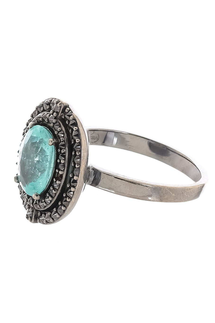 GRAZIELA-Something Blue Paraiba Ring-RHODIUM