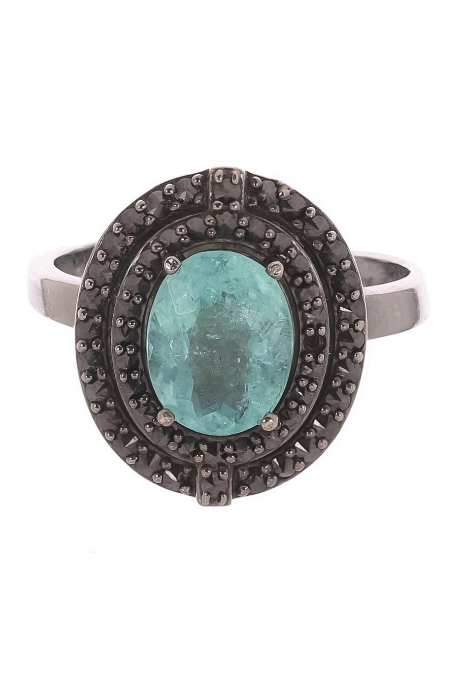 GRAZIELA-Something Blue Paraiba Ring-RHODIUM