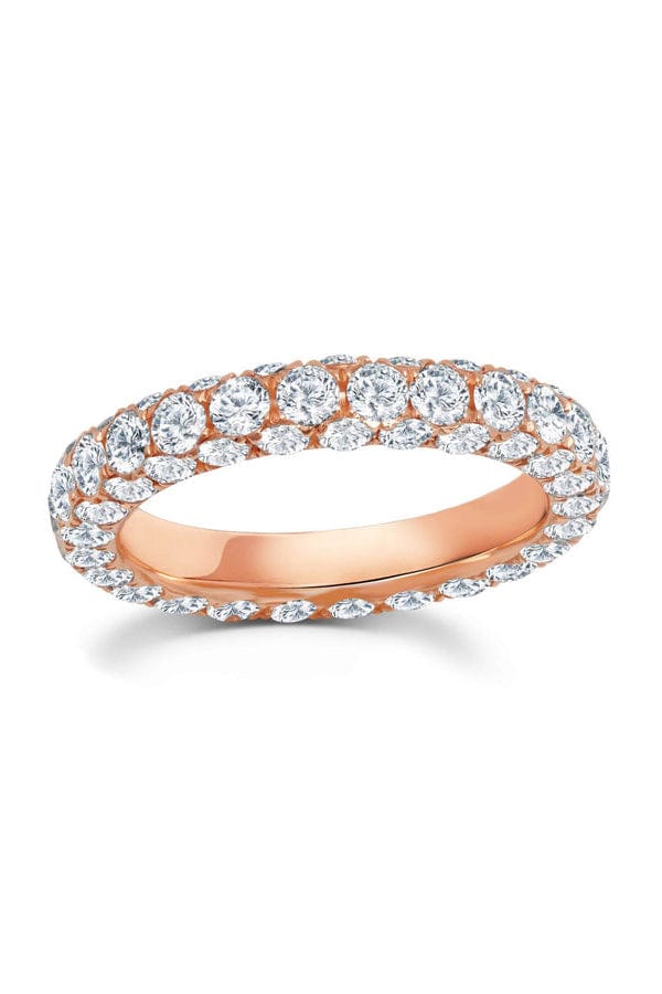 GRAZIELA-Diamond 3 Sided Band-ROSE GOLD