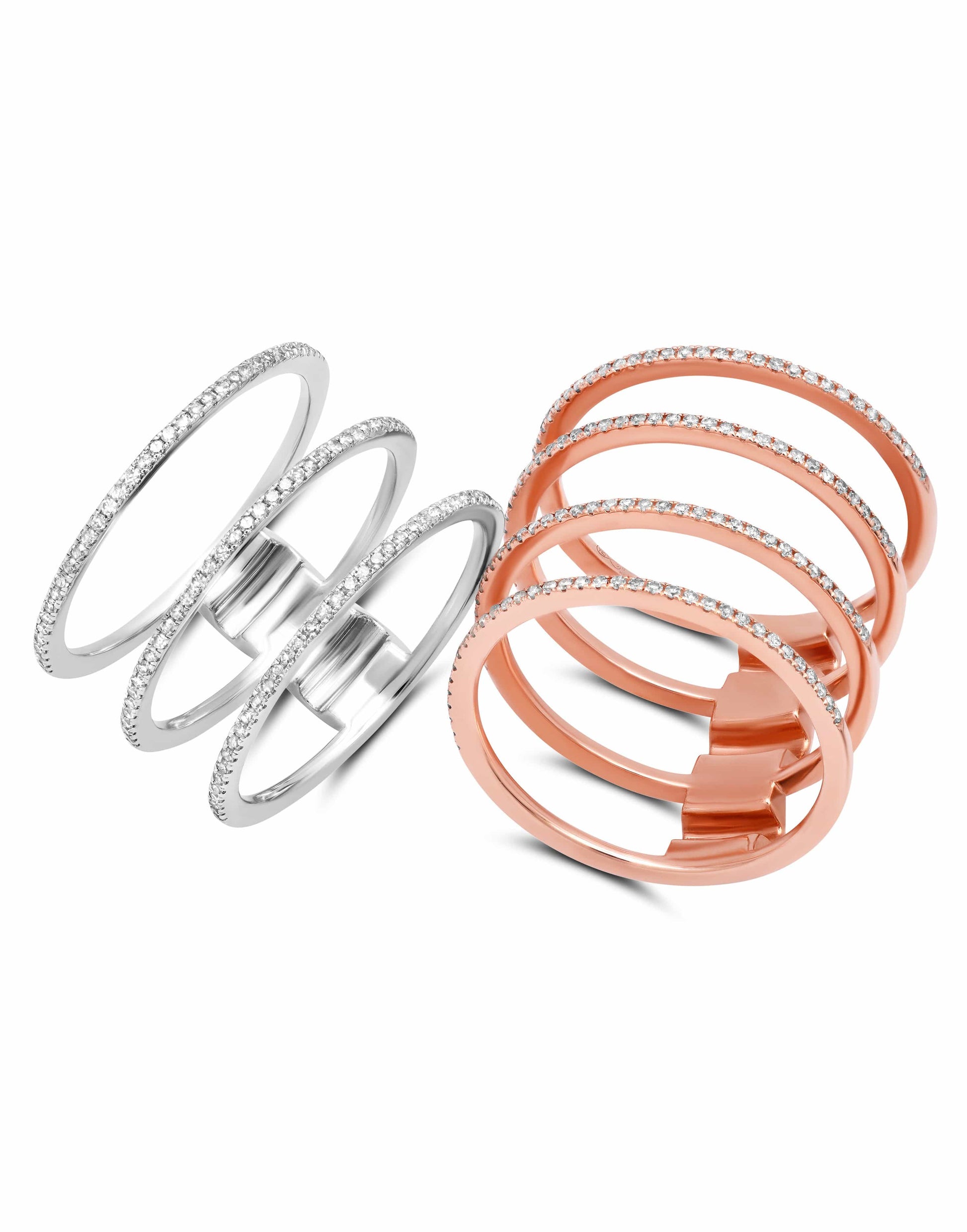 GRAZIELA-Diamond Mega Band Ring-ROSE GOLD