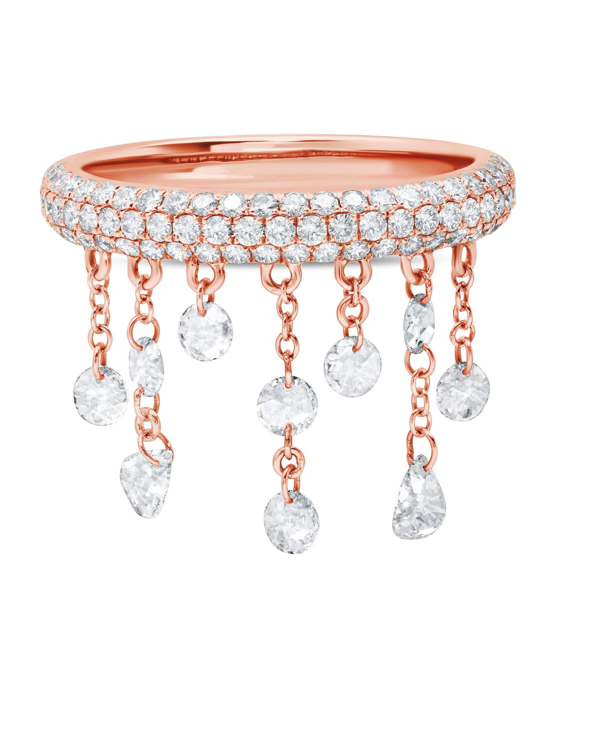 GRAZIELA-Floating Diamond Ring-ROSE GOLD
