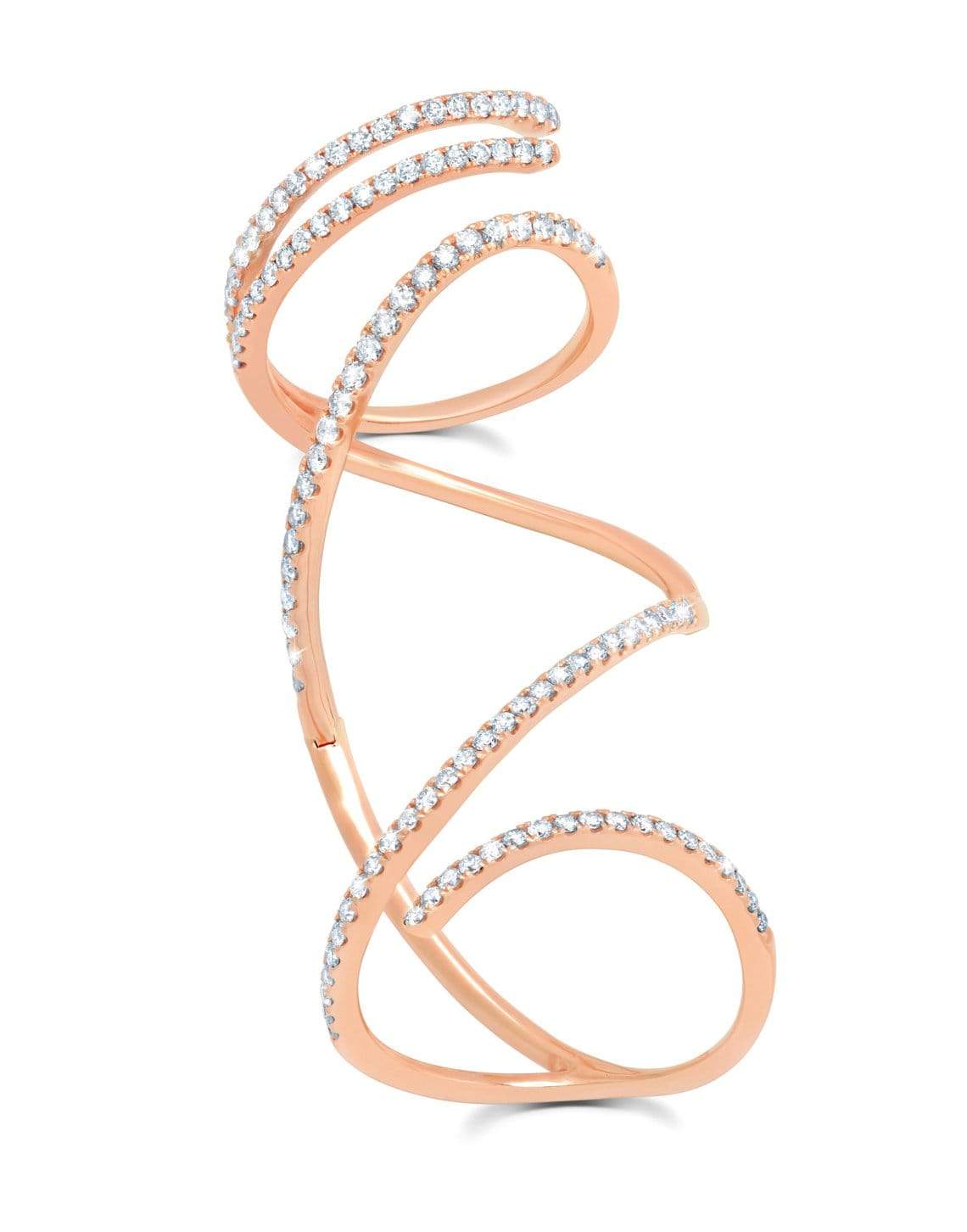 GRAZIELA-Rose Mega Swirl Ring-ROSE GOLD