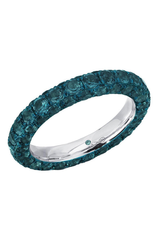 London Blue 3 Sided Ring-WHITE GOLD-6-JEWELRYFINE JEWELRING-GRAZIELA