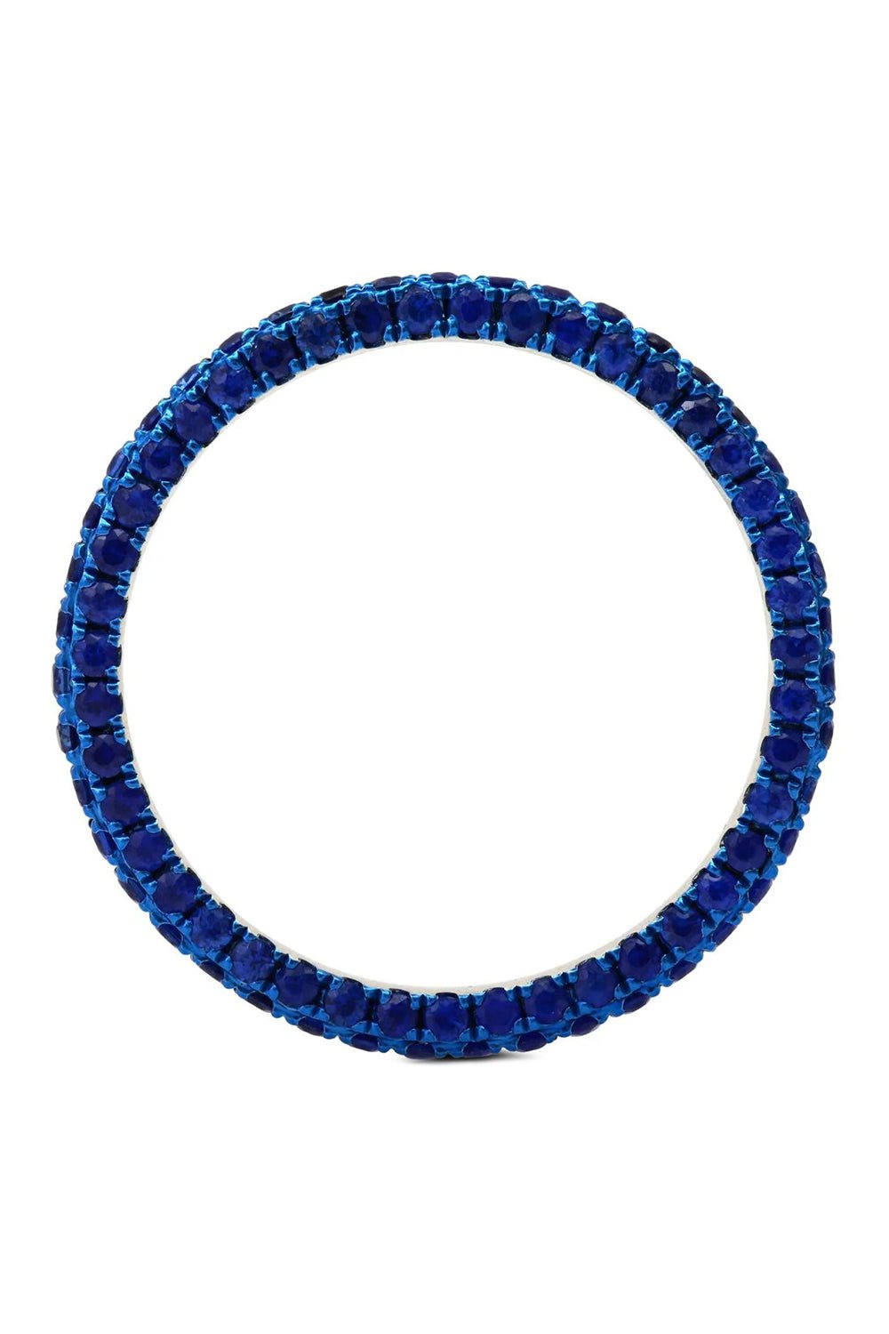 GRAZIELA-3 Sided Ring - Blue Sapphire-WHITE GOLD