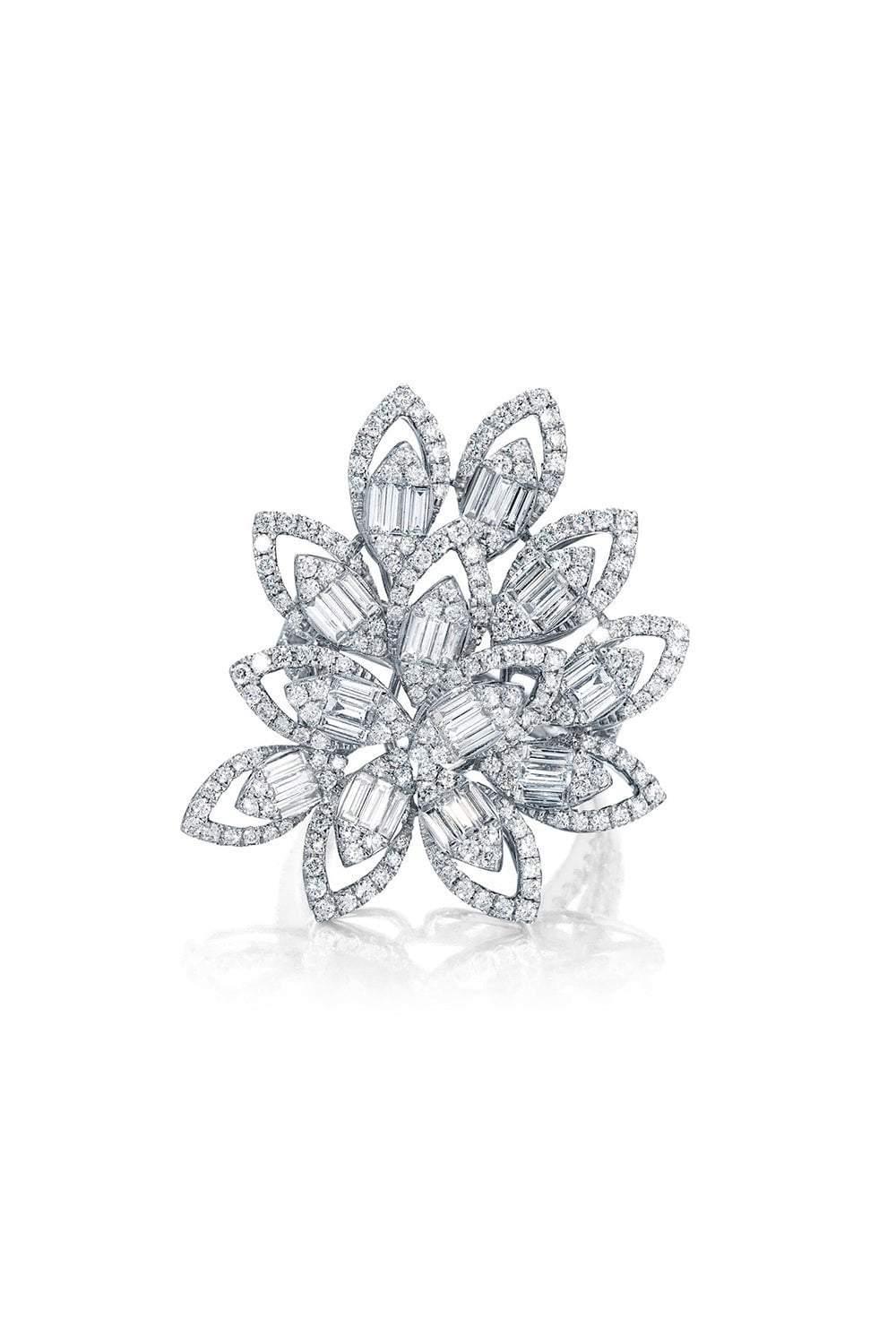 GRAZIELA-Așa Lotus Statement Ring-WHITE GOLD