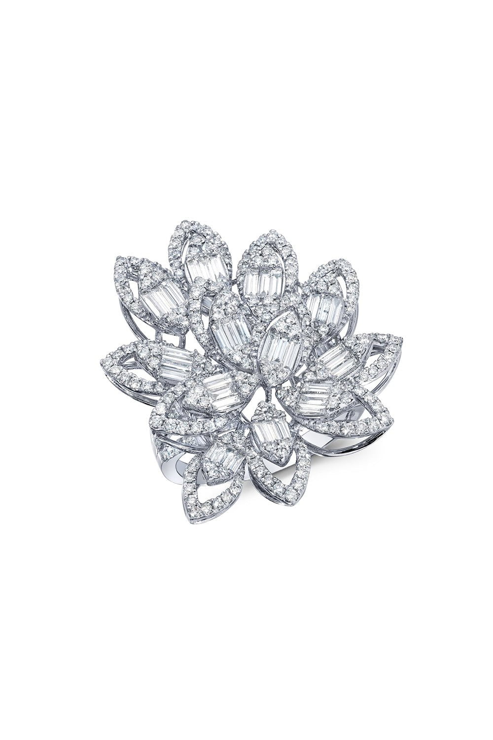 GRAZIELA-Așa Lotus Statement Ring-WHITE GOLD