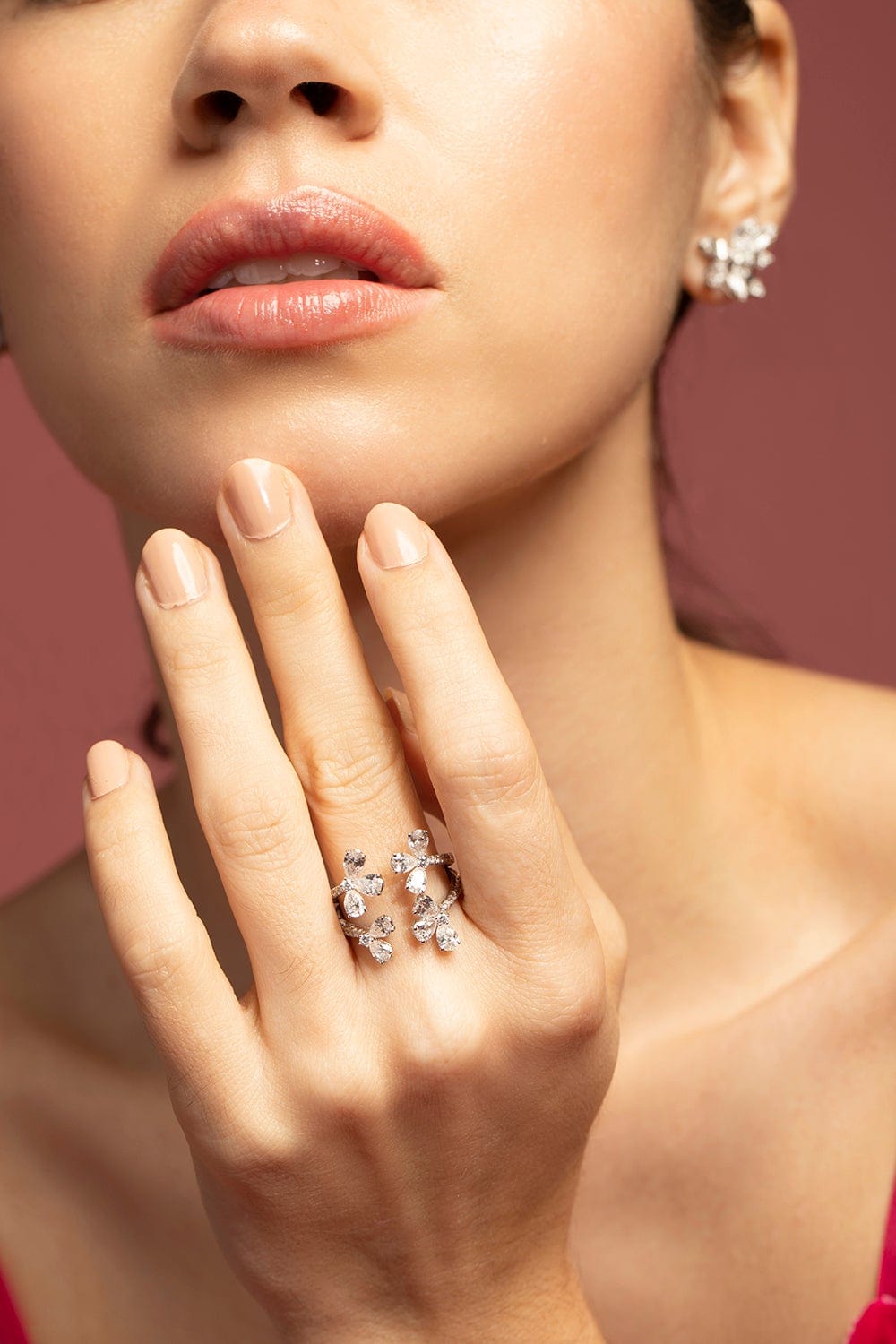 GRAZIELA-Diamond Open Ascension Ring-WHITE GOLD