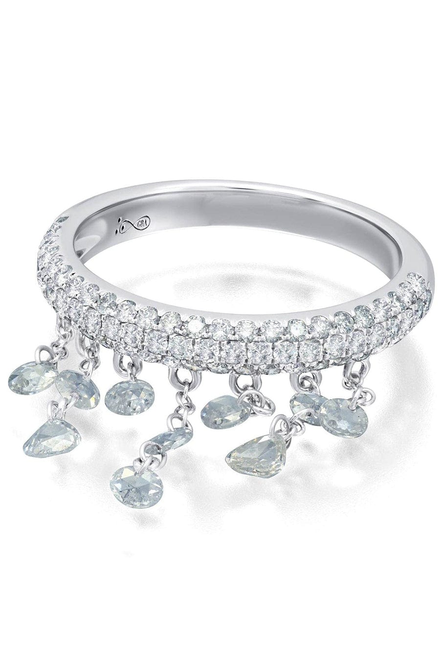 GRAZIELA-Floating Diamond Ring-WHITE GOLD