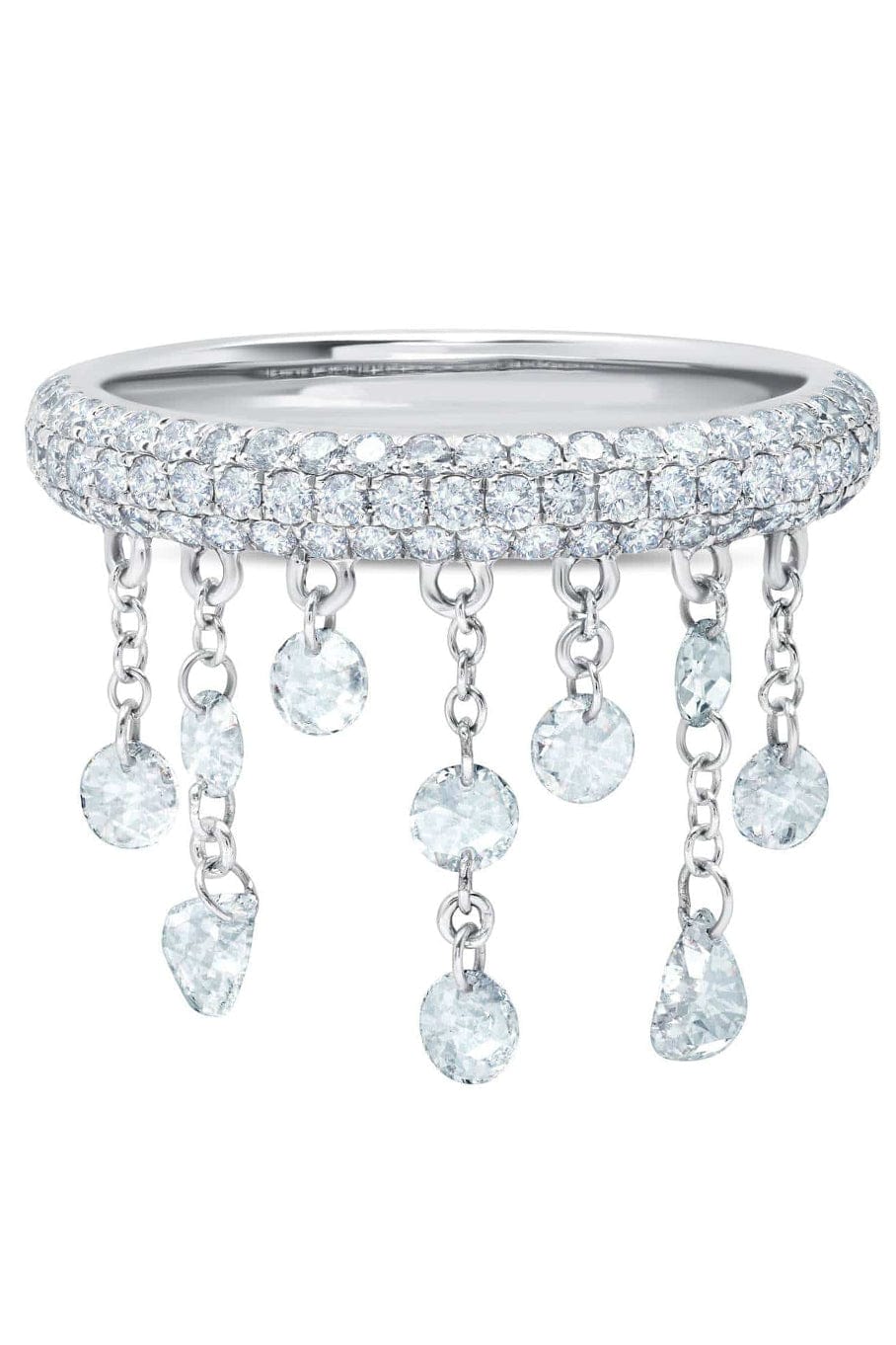 GRAZIELA-Floating Diamond Ring-WHITE GOLD