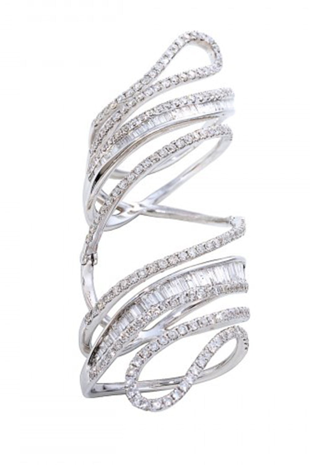 GRAZIELA-Hinged Paisley Ring - White Gold-WHITE GOLD