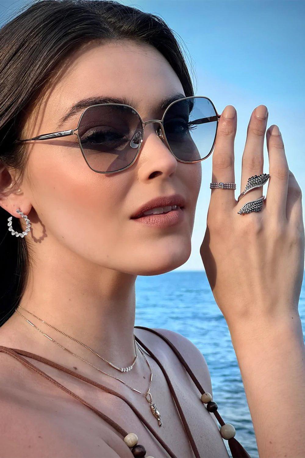 GRAZIELA-Pluma Diamond Ring-WHITE GOLD