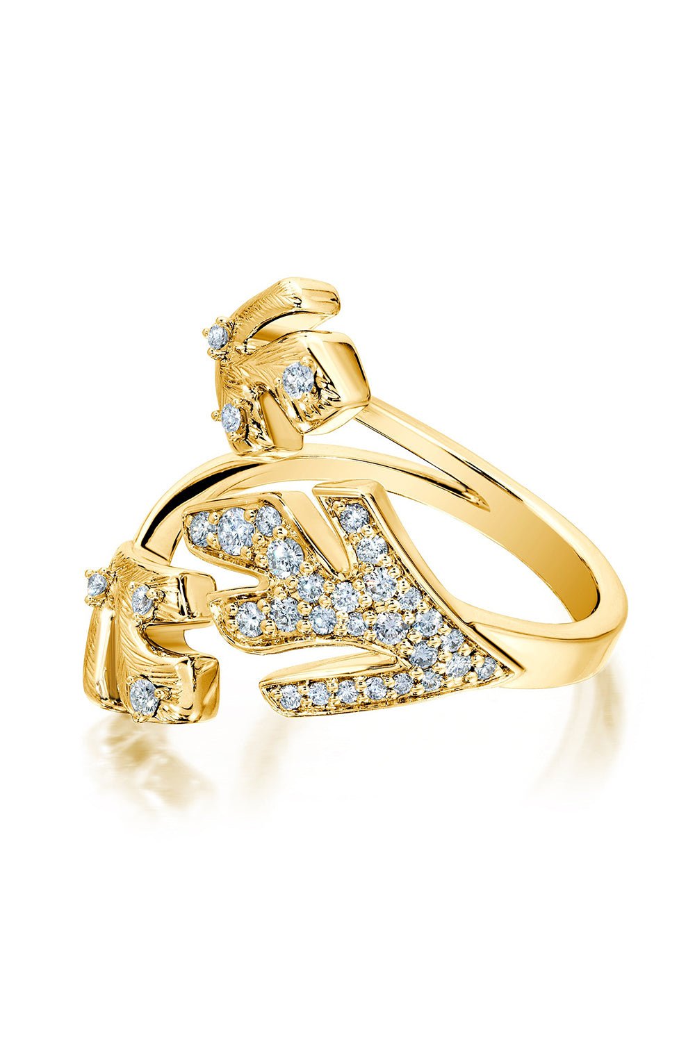 GRAZIELA-Triple Samambaia Ring-YELLOW GOLD