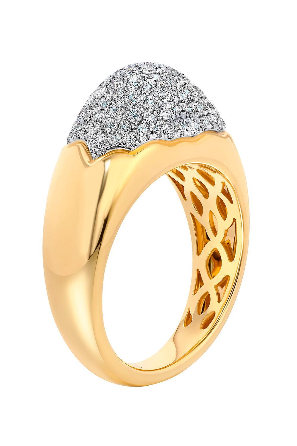 Diamond Summit Bahia Ring-YELLOW GOLD-JEWELRYFINE JEWELRING-GRAZIELA