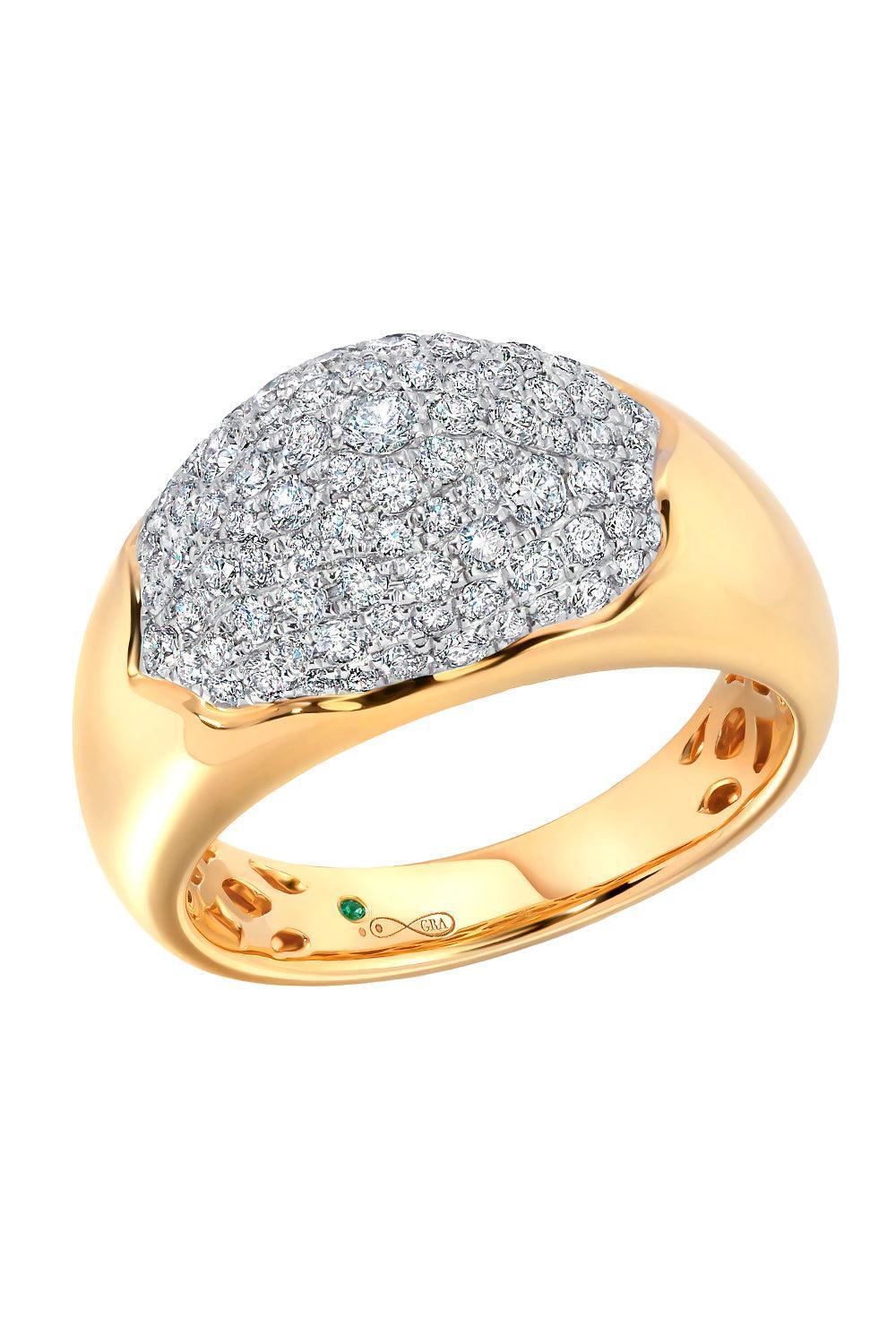 Diamond Summit Bahia Ring-YELLOW GOLD-JEWELRYFINE JEWELRING-GRAZIELA