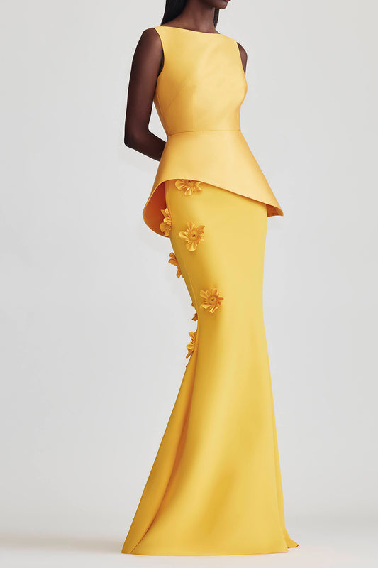 Dracaena Gown-YELLOW-2-CLOTHINGDRESSGOWN-GRETA CONSTANTINE