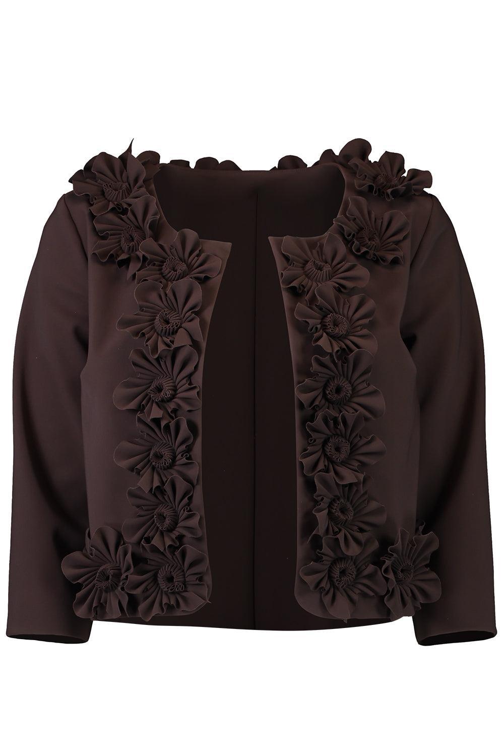 Loven Flora Jacket-BROWN-8-CLOTHINGJACKETEVENING-GRETA CONSTANTINE
